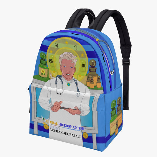 GLOBAL FREEDOM UNITED© Archangel Rafael as Doc English Deep Blue - All-over-print Canvas Backpack