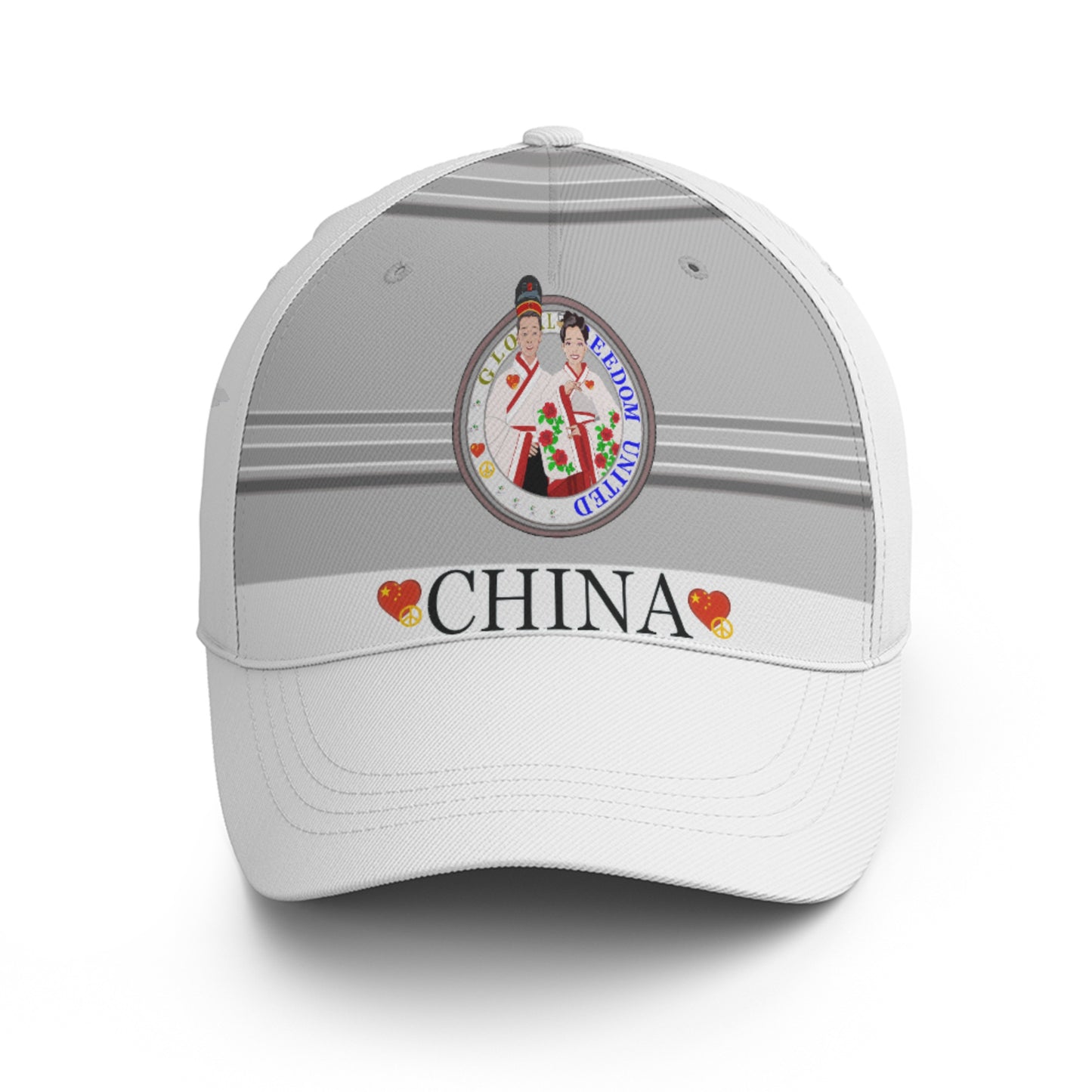 Basketball Cap GLOBAL FREEDOM UNITED© Couple China Grey