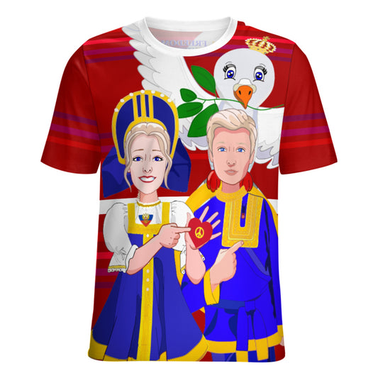 Women´s T-shirt GLOBAL FREEDOM UNITED© Couple Russia Red