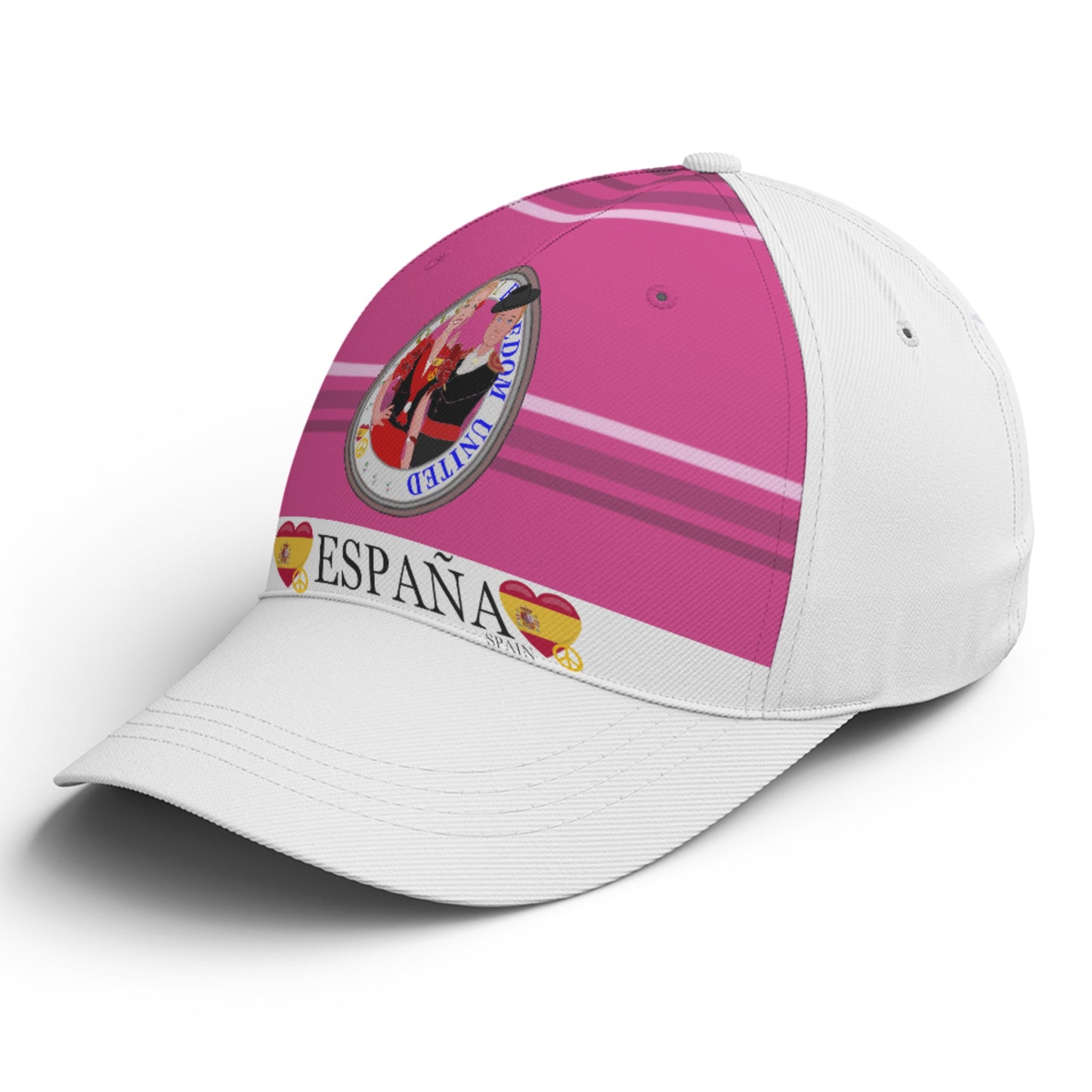 Basketball Cap GLOBAL FREEDOM UNITED© Couple Spain Pink2