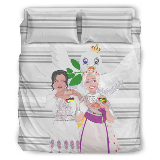 Bed Line GLOBAL FREEDOM UNITED© Women Palestina & Germany Grey