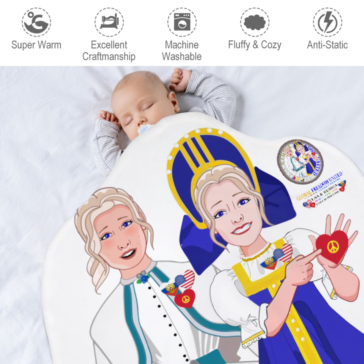 Blanket For Kids GLOBAL FREEDOM UNITED© Women Russia & USA