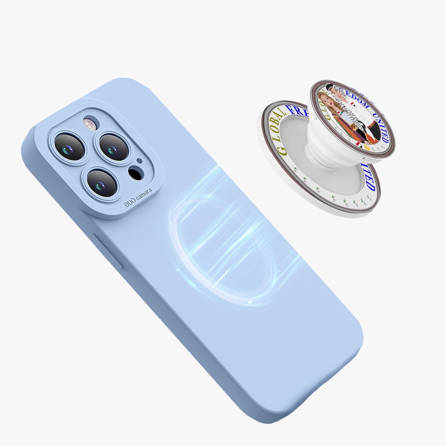 GLOBAL FREEDOM UNITED© Couple Syria Magnetic Collapsible Grip And Stand