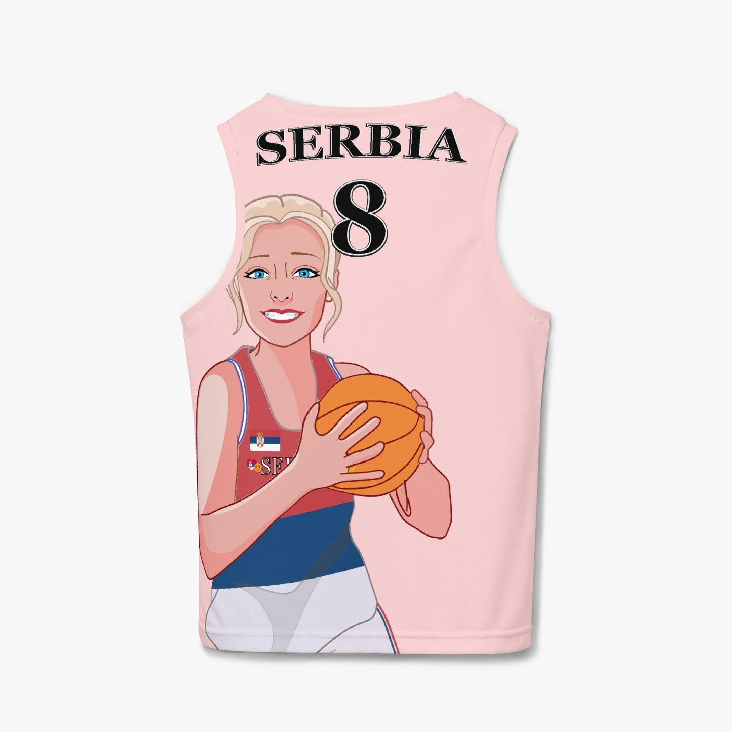 Kids Basketball Jersey GLOBAL FREEDOM UNITED GIRLS SERBIA 8
