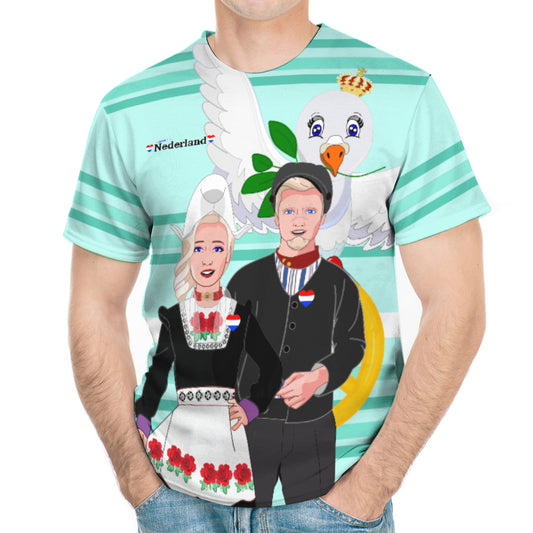 Men´s T-shirt GLOBAL FREEDOM UNITED© Couple Nederland Light Green