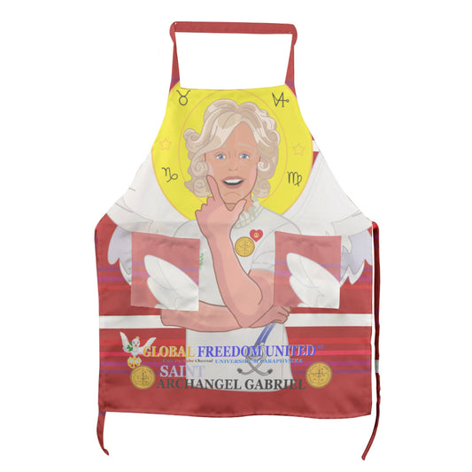 Apron GLOBAL FREEDOM UNITED© Archangel Gabriel English Red