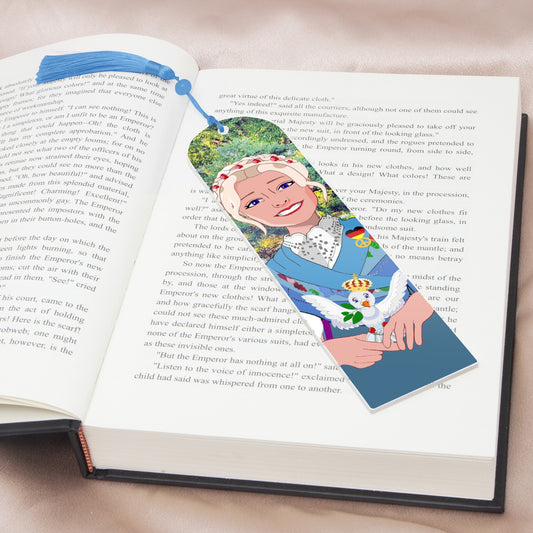 Acrylic Bookmark - Semicircle GLOBAL FREEDOM UNITED© German Girl Light Blue