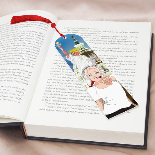 Acrylic Bookmark - Semicircle GLOBAL FREEDOM UNITED© USA GIRL V2
