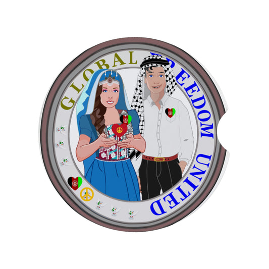 Ceramic Car Coasters Global Freedom United© Couple Afghanistan