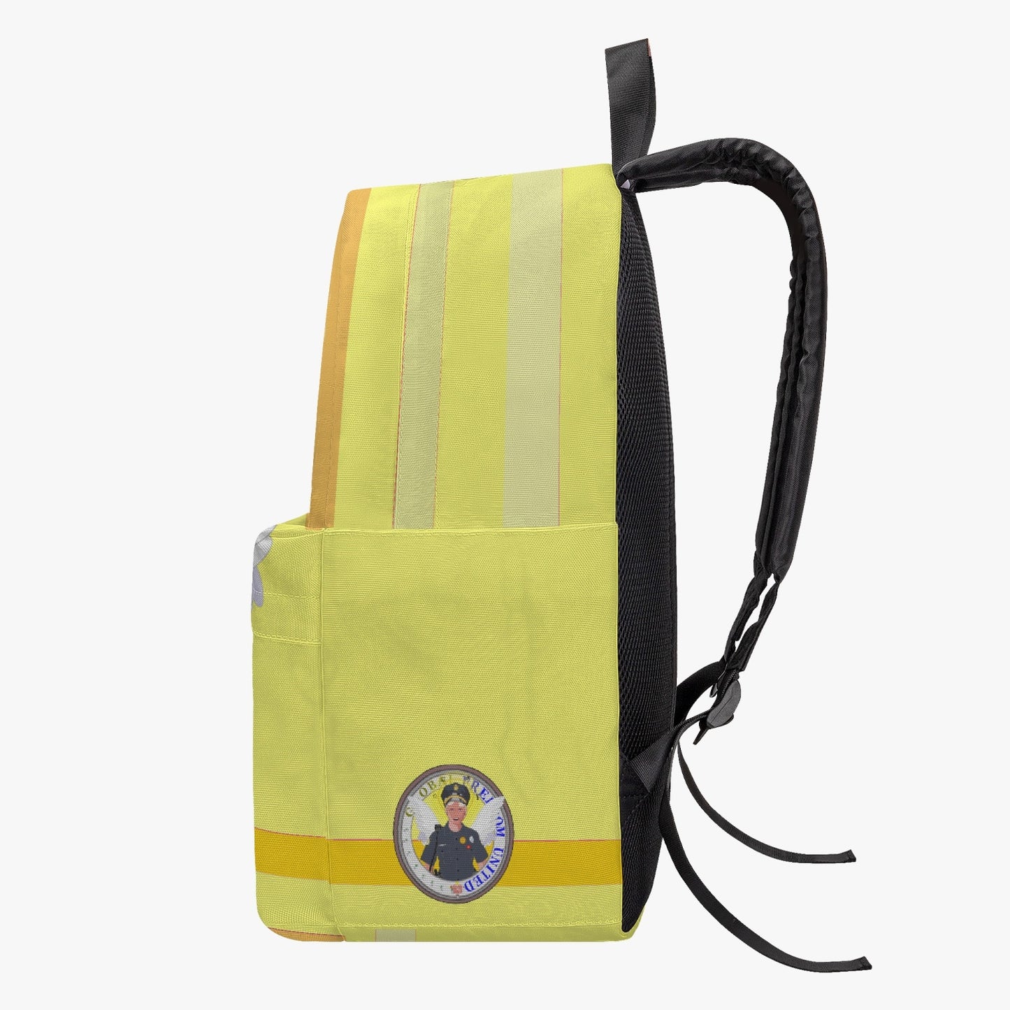 GLOBAL FREEDOM UNITED© Archangel Michael as Policemen English Yellow - All-over-print Canvas Backpack