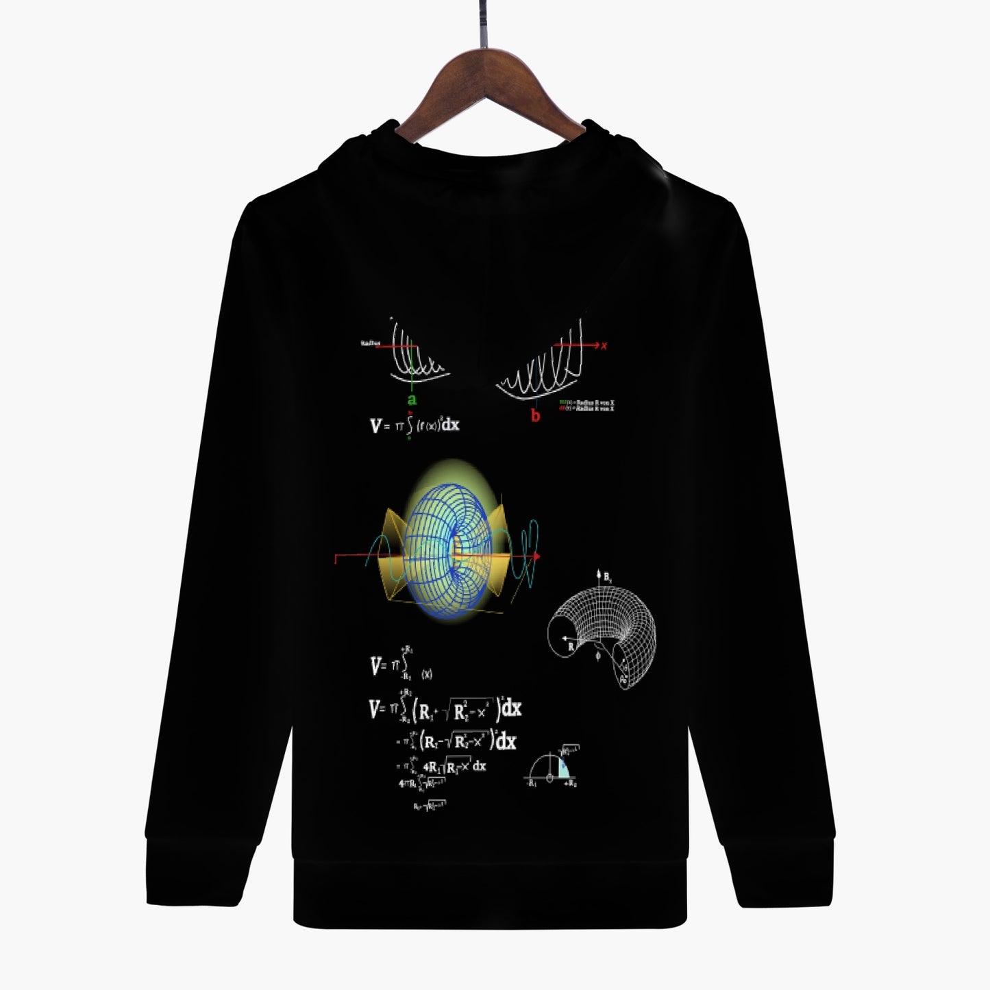 HOLLY GEOMETRY TORUS CODE GLOBAL FREEDOM UNITED© Men's AOP Full Zip Up Hoodie