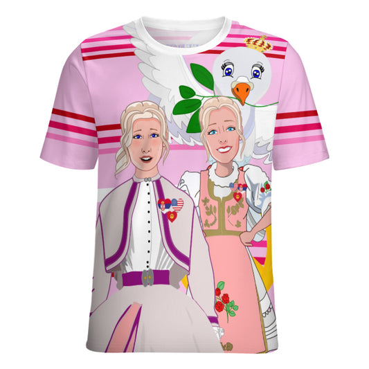 Women´s T-shirt 3 GLOBAL FREEDOM UNITED© Women Serbia & USA Pink1