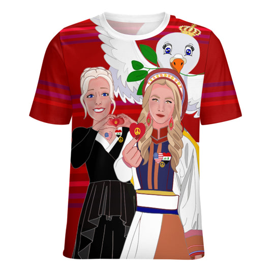 Women´s T-Shirt 3 GLOBAL FREEDOM UNITED© Women Iraq & USA Red