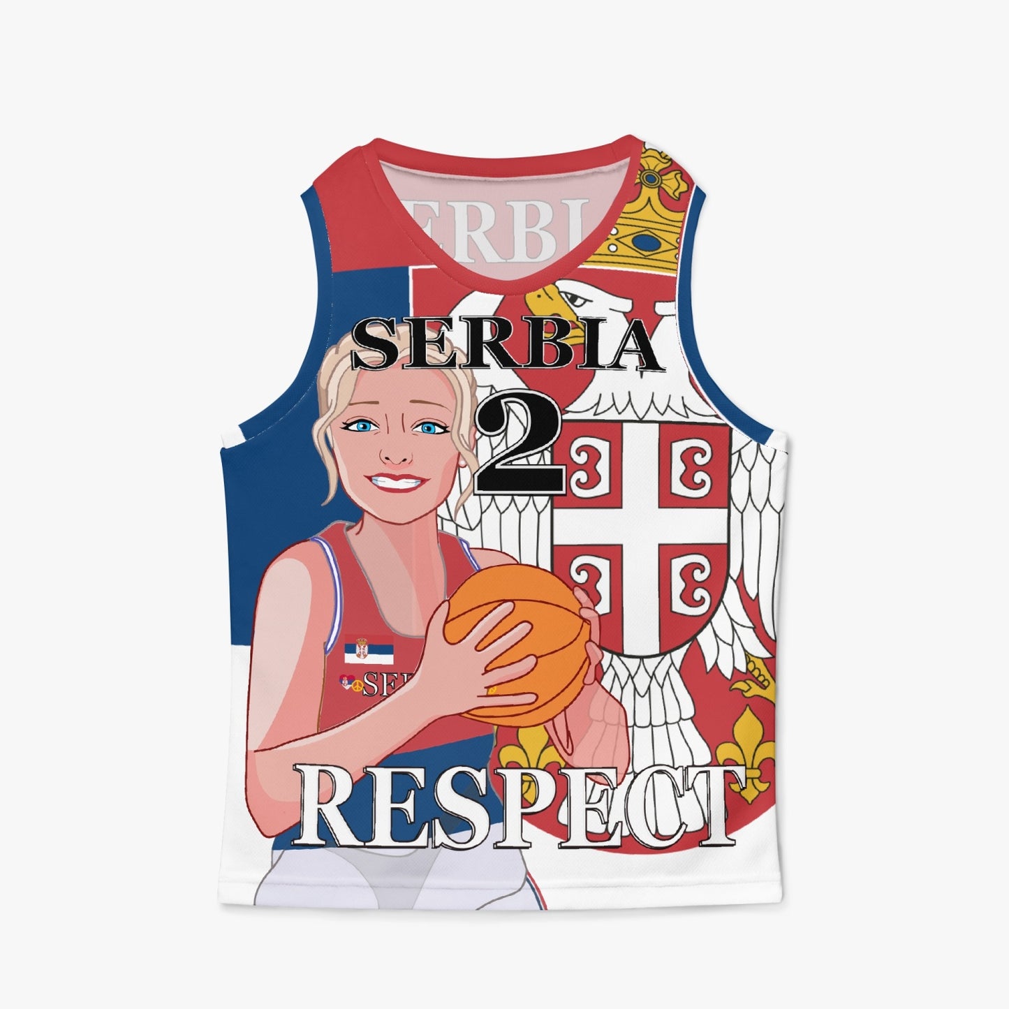 Kids Basketball Jersey GLOBAL FREEDOM UNITED GIRLS SERBIA V2 2