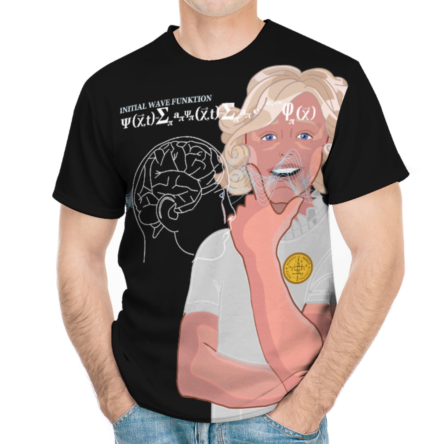 Men´s T-Shirt Global Freedom United© Sacred Mathematics Wave Function