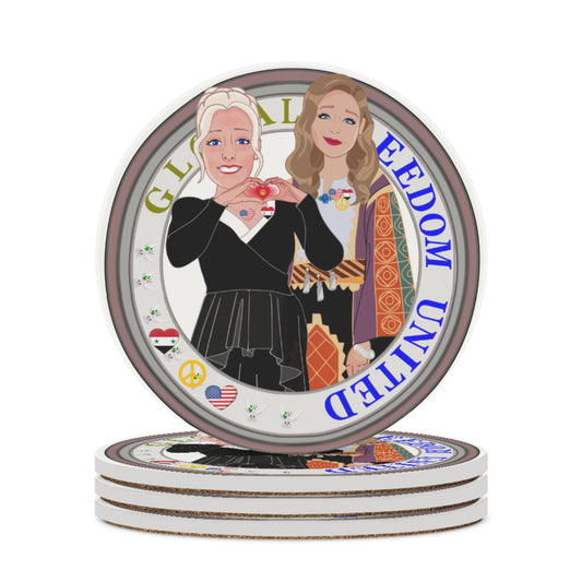 Ceramic Coasters Global Freedom United© Women Syria & Usa