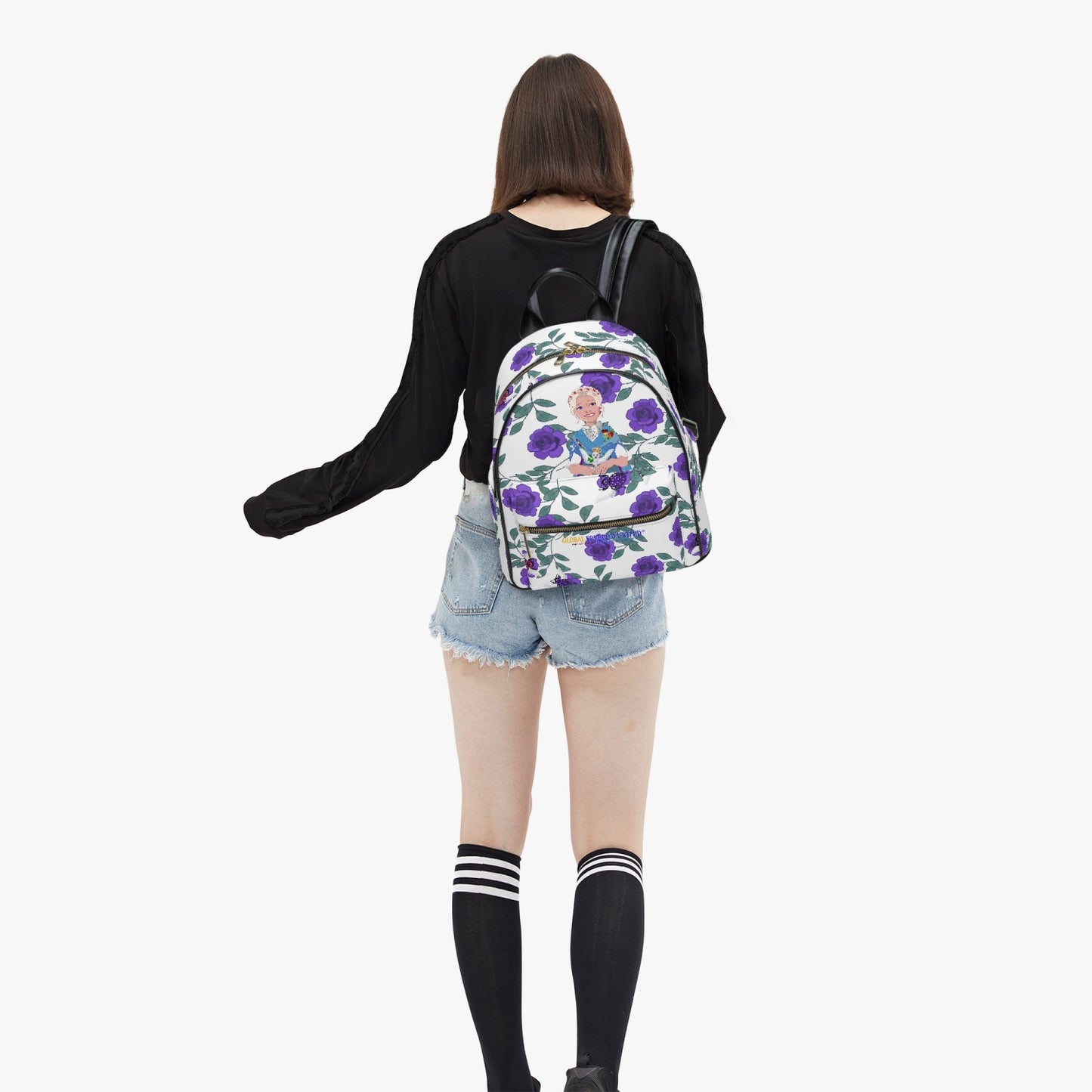All Over Printed PU Backpack GLOBAL FREEDOM UNITED© Couple Germany Skarabeus Beetle Women Lilac