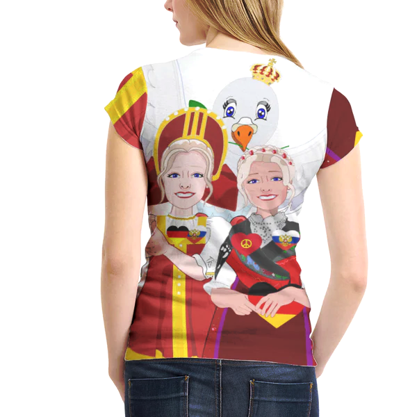 Women´s T-shirt 1 GLOBAL FREEDOM UNITED© Women RUSSIA & GERMANY BIG