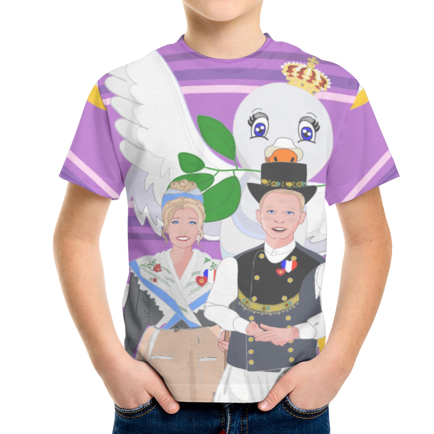 Kit´s T-shirt GLOBAL FREEDOM UNITED© Couple French Lilac