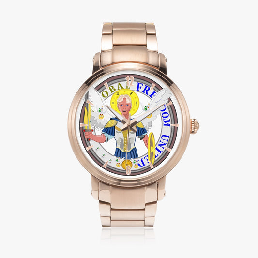 New Steel Strap Automatic Watch (With Indicators) GLOBAL FREEDOM UNITED ARCHANGEL MICHAEL NO1