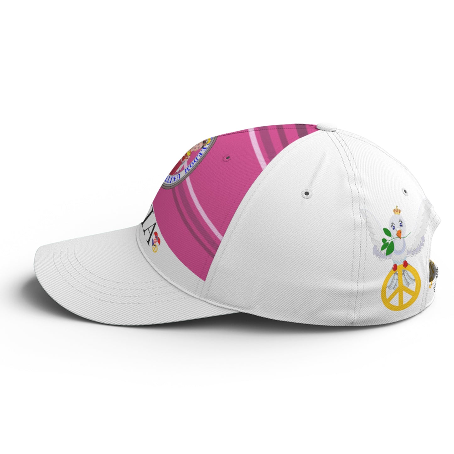 Basketball Cap GLOBAL FREEDOM UNITED© Couple Croatia Pink2