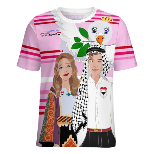 Women´s T-shirt  GLOBAL FREEDOM UNITED© Couple Syria Pink1