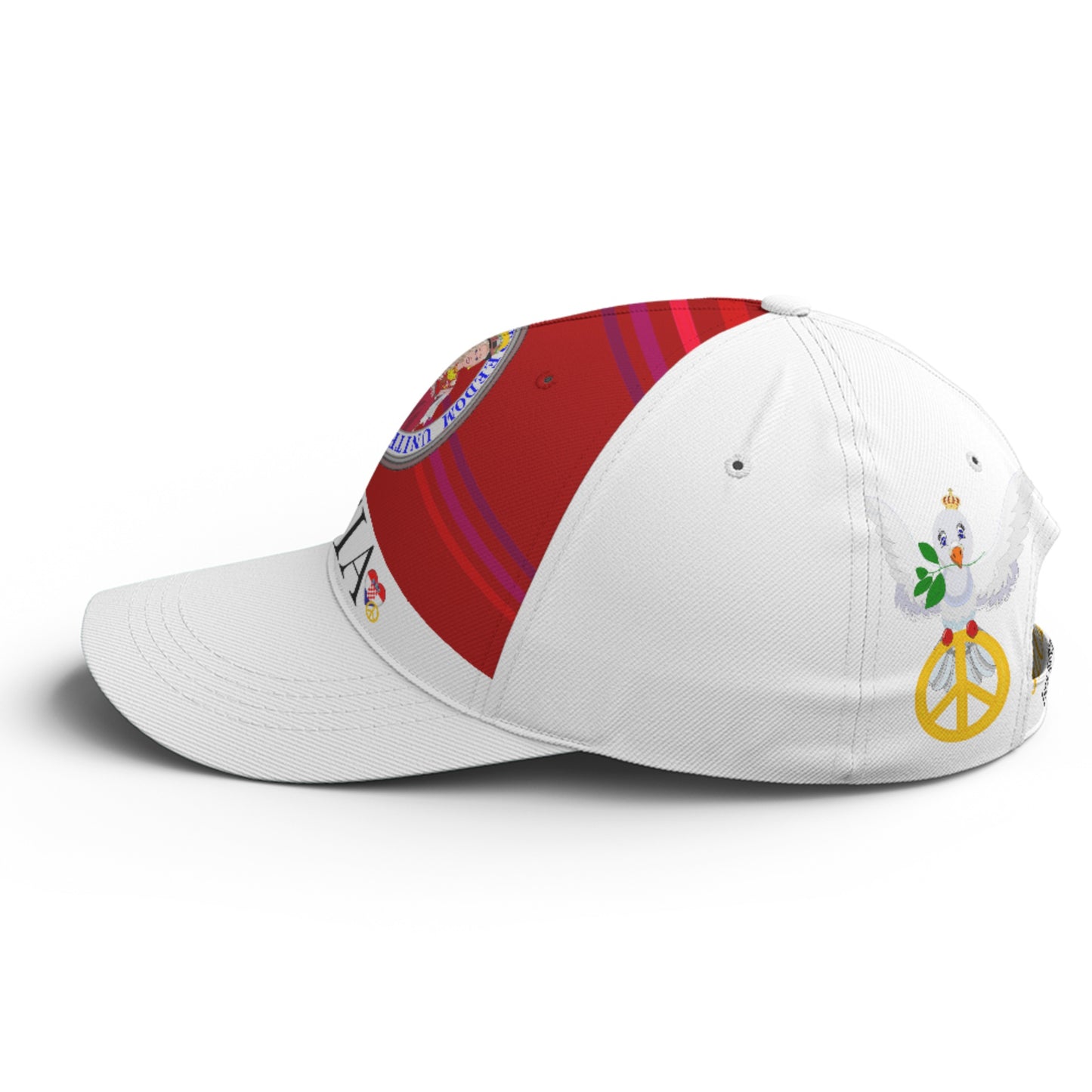 Basketball Cap GLOBAL FREEDOM UNITED© Couple Croatia Red