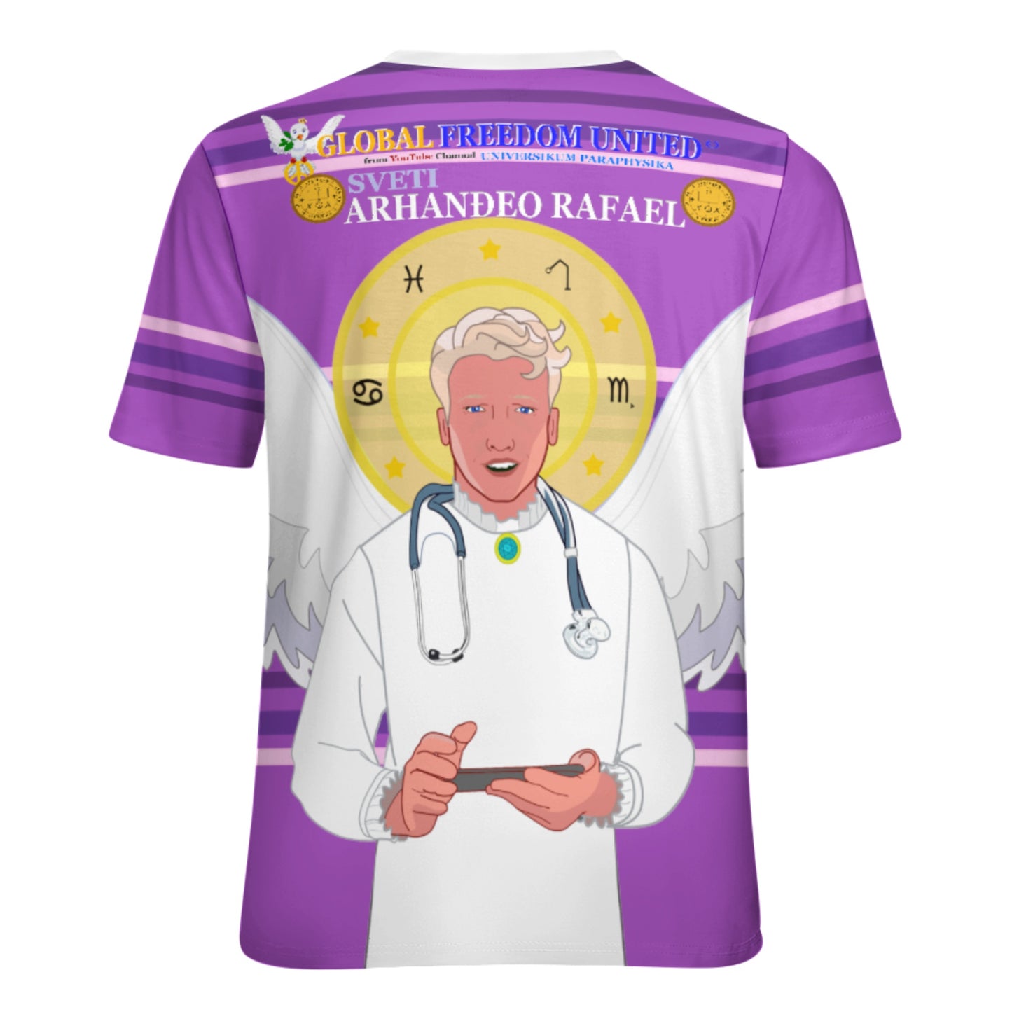 Women´s T-shirt GLOBAL FREEDOM UNITED© Archangel Rafael Croatia Lilac