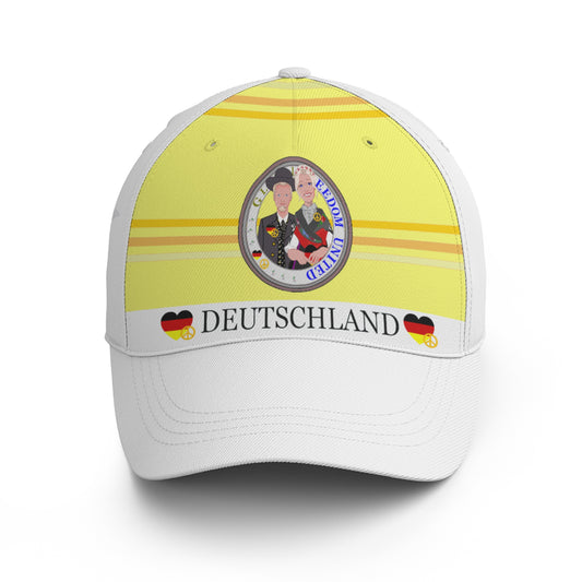 Basketball Cap GLOBAL FREEDOM UNITED© Couple Germany Yellow