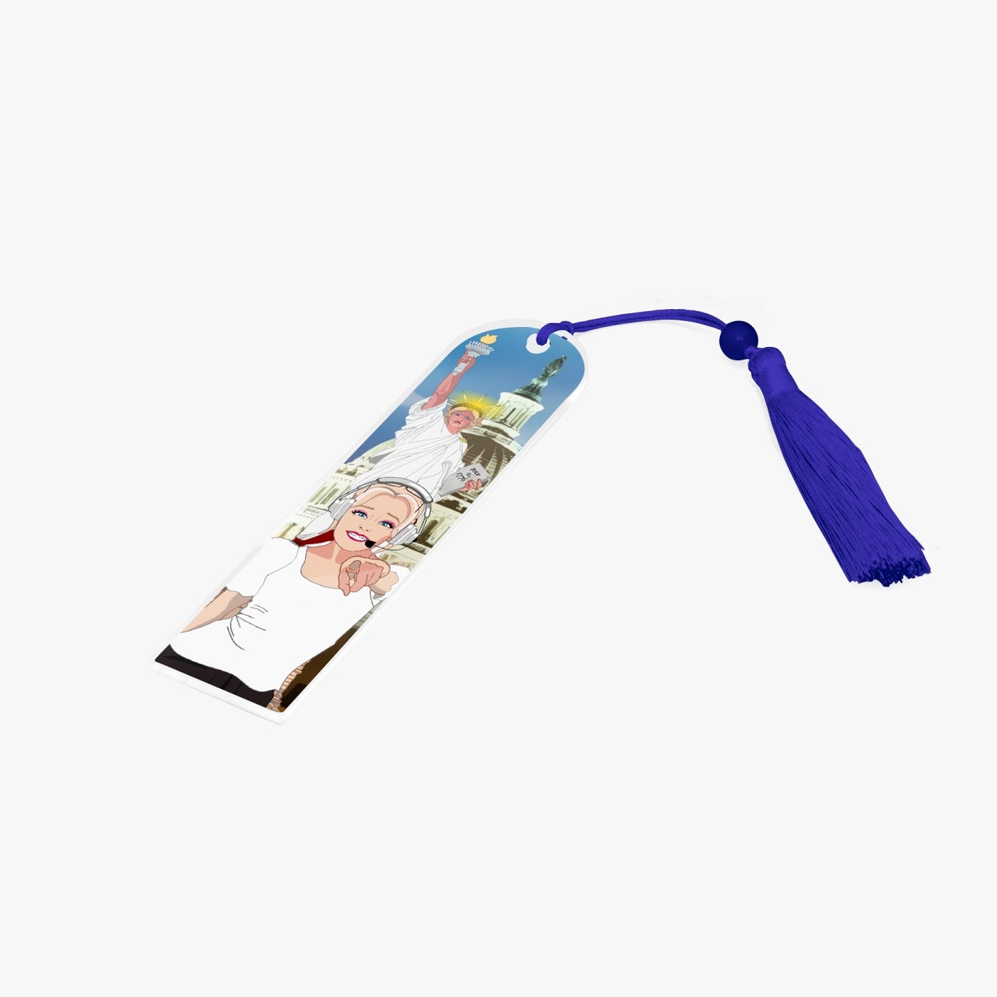 Acrylic Bookmark - Semicircle GLOBAL FREEDOM UNITED© USA GIRL V2