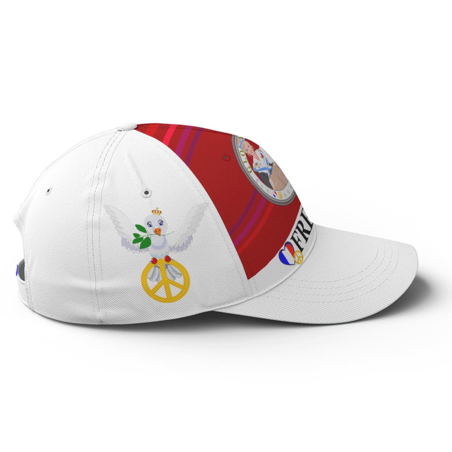 Basketball Cap GLOBAL FREEDOM UNITED© Couple French Red