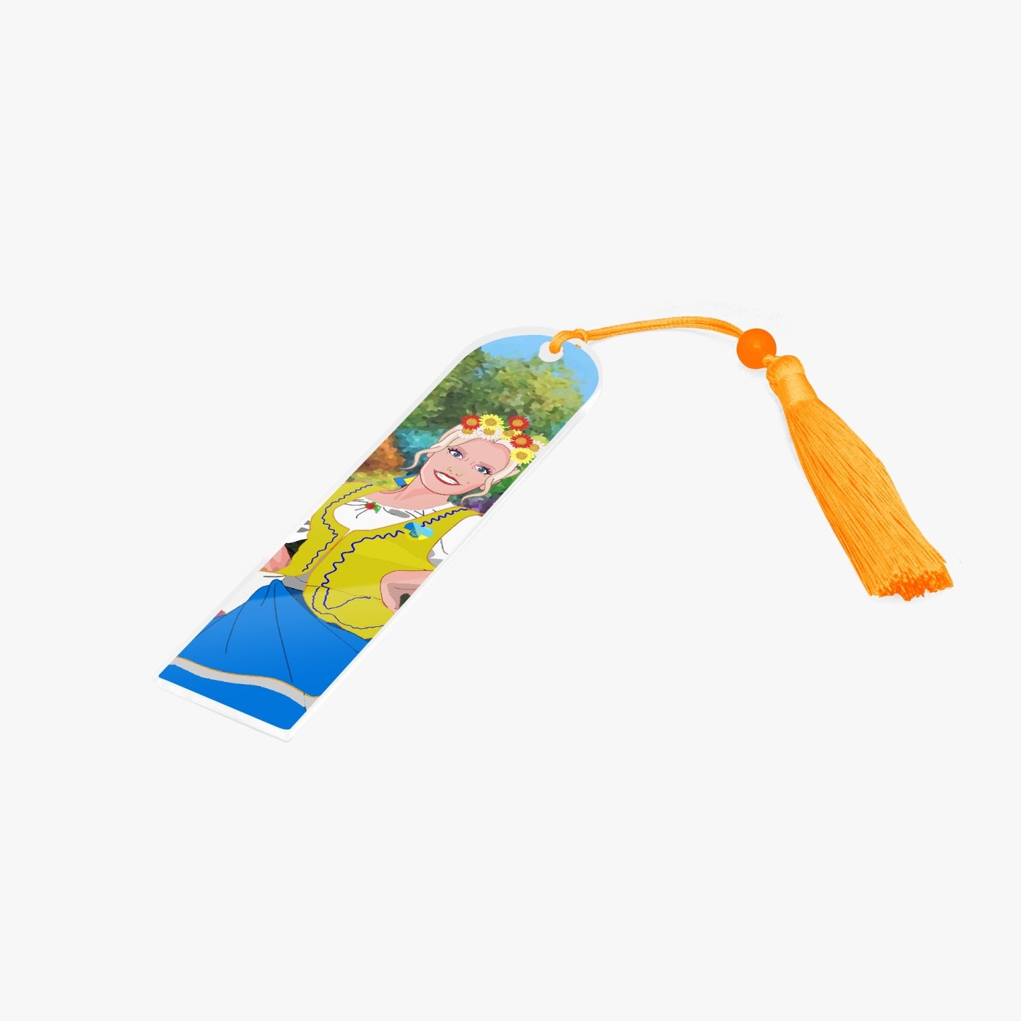 Acrylic Bookmark - Semicircle GLOBAL FREEDOM UNITED© UKRAIN GIRL