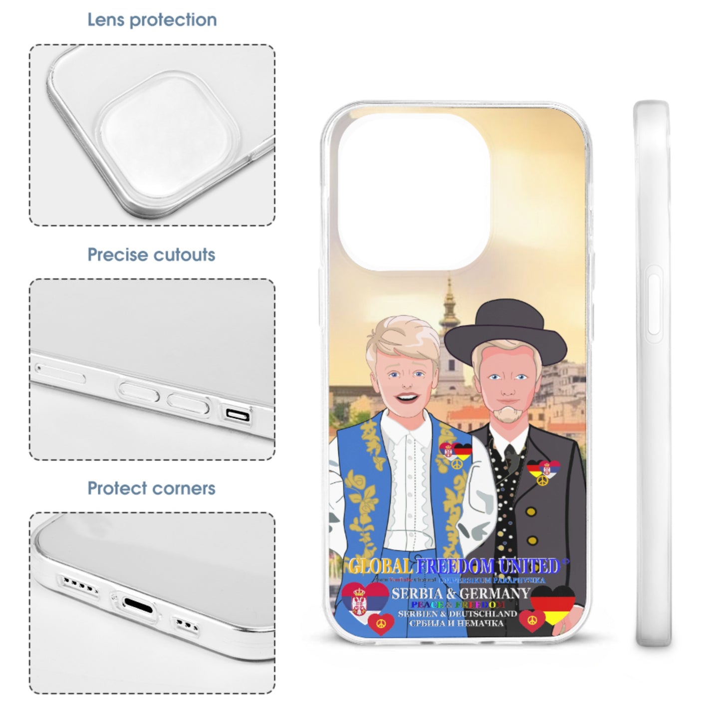 Phone Case GLOBAL FREEDOM UNITED©  Men Serbia & Germany V2