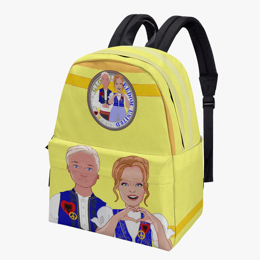 GLOBAL FREEDOM UNITED© Couple Albania Yellow - All-over-print Canvas Backpack