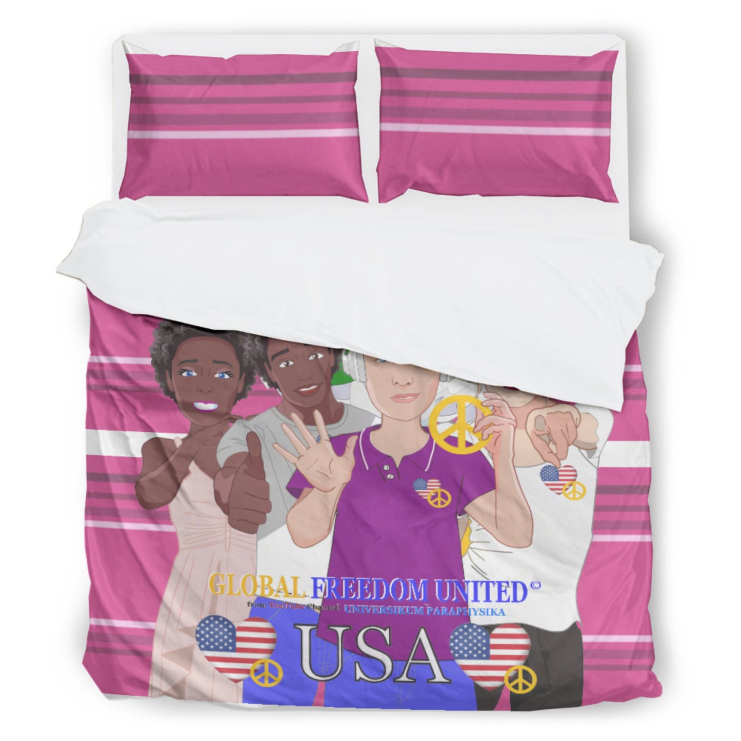 Bed Line GLOBAL FREEDOM UNITED© Couple USA Pink