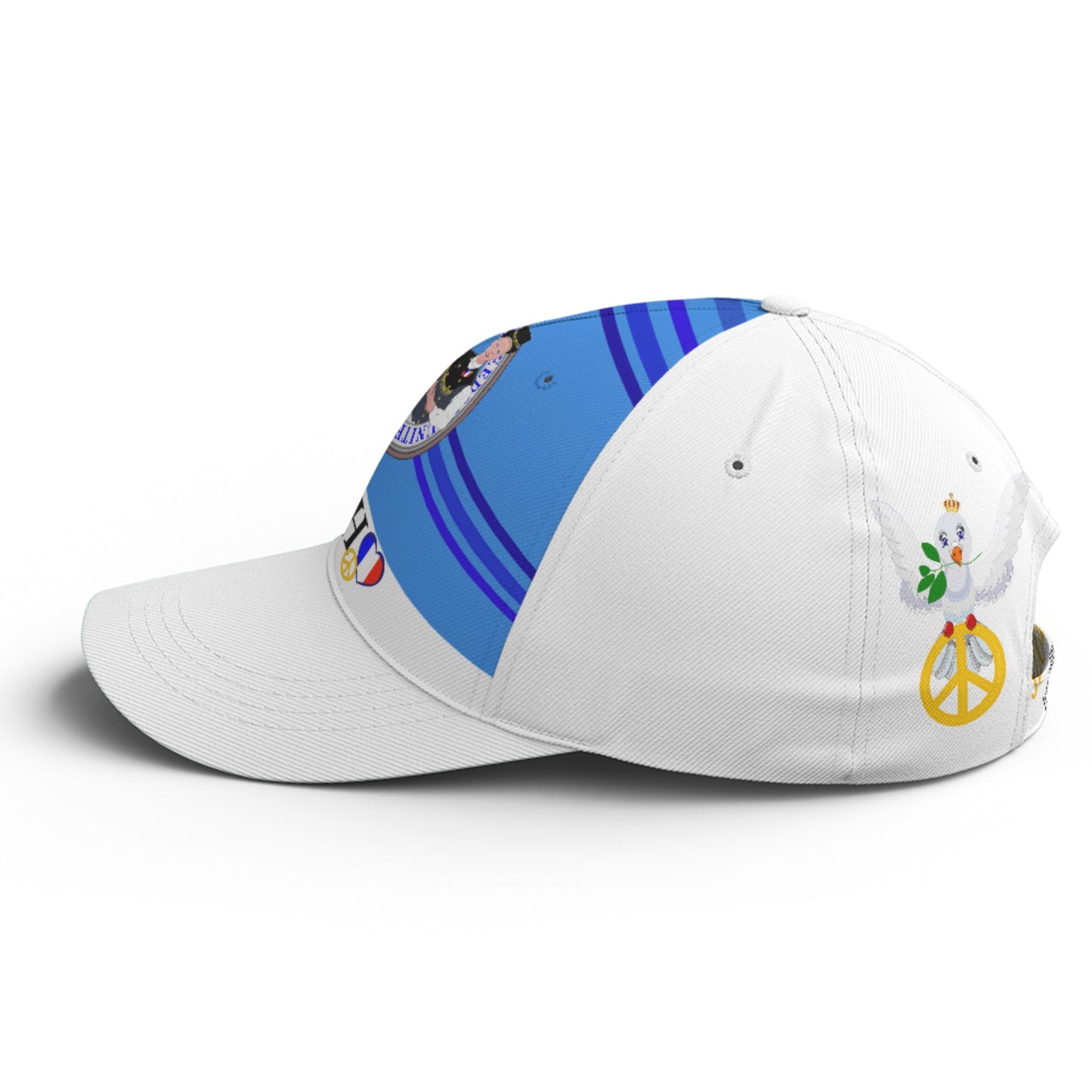 Basketball Cap GLOBAL FREEDOM UNITED© Couple French Deep Blue