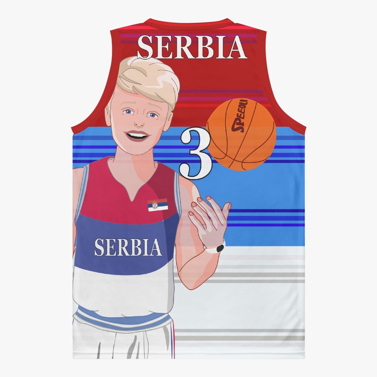 Basketball Jersey GLOBAL FREEDOM UNITED COUPLE EDITION SERBIA MEN V1 3