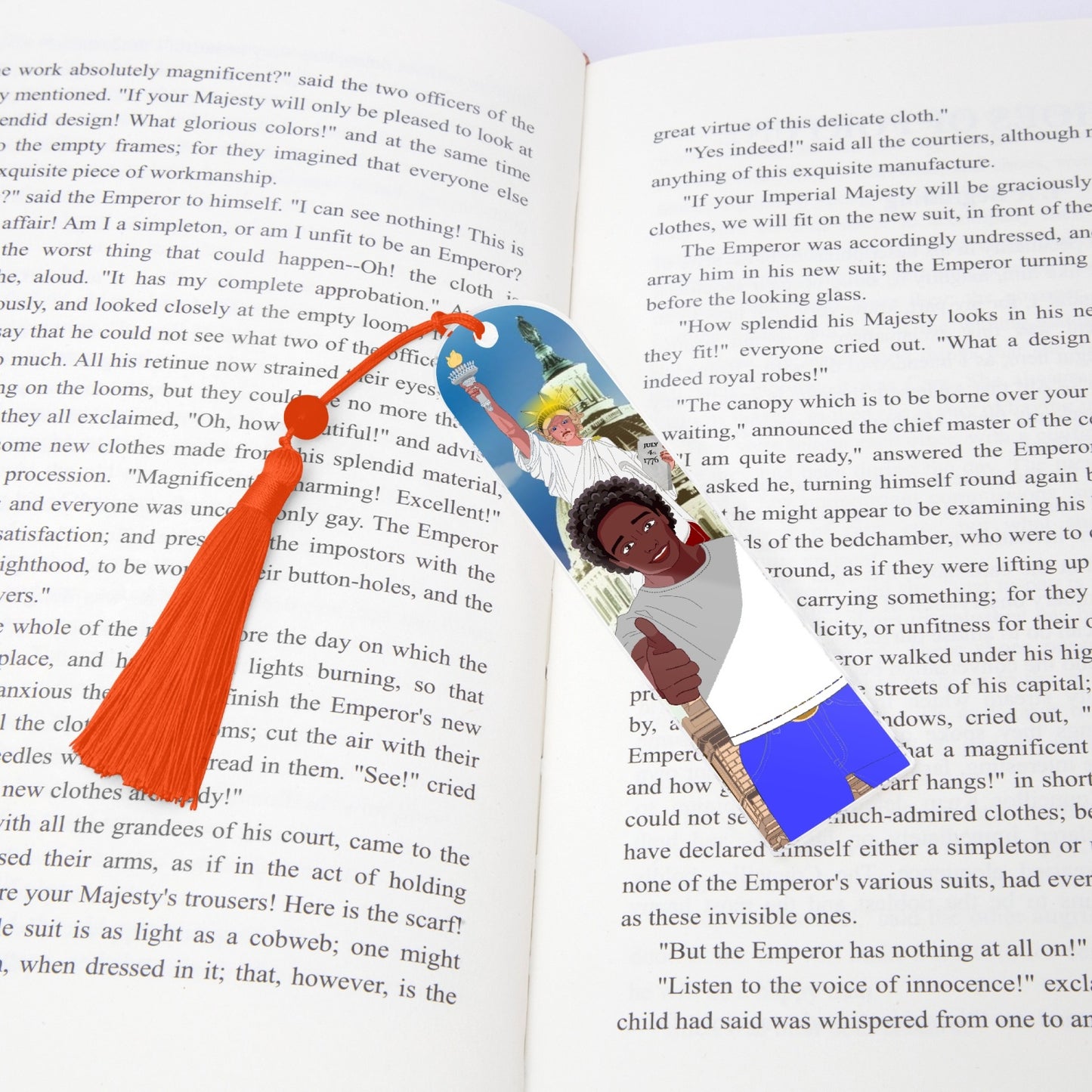 Acrylic Bookmark - Semicircle  GLOBAL FREEDOM UNITED© USA BOY V1