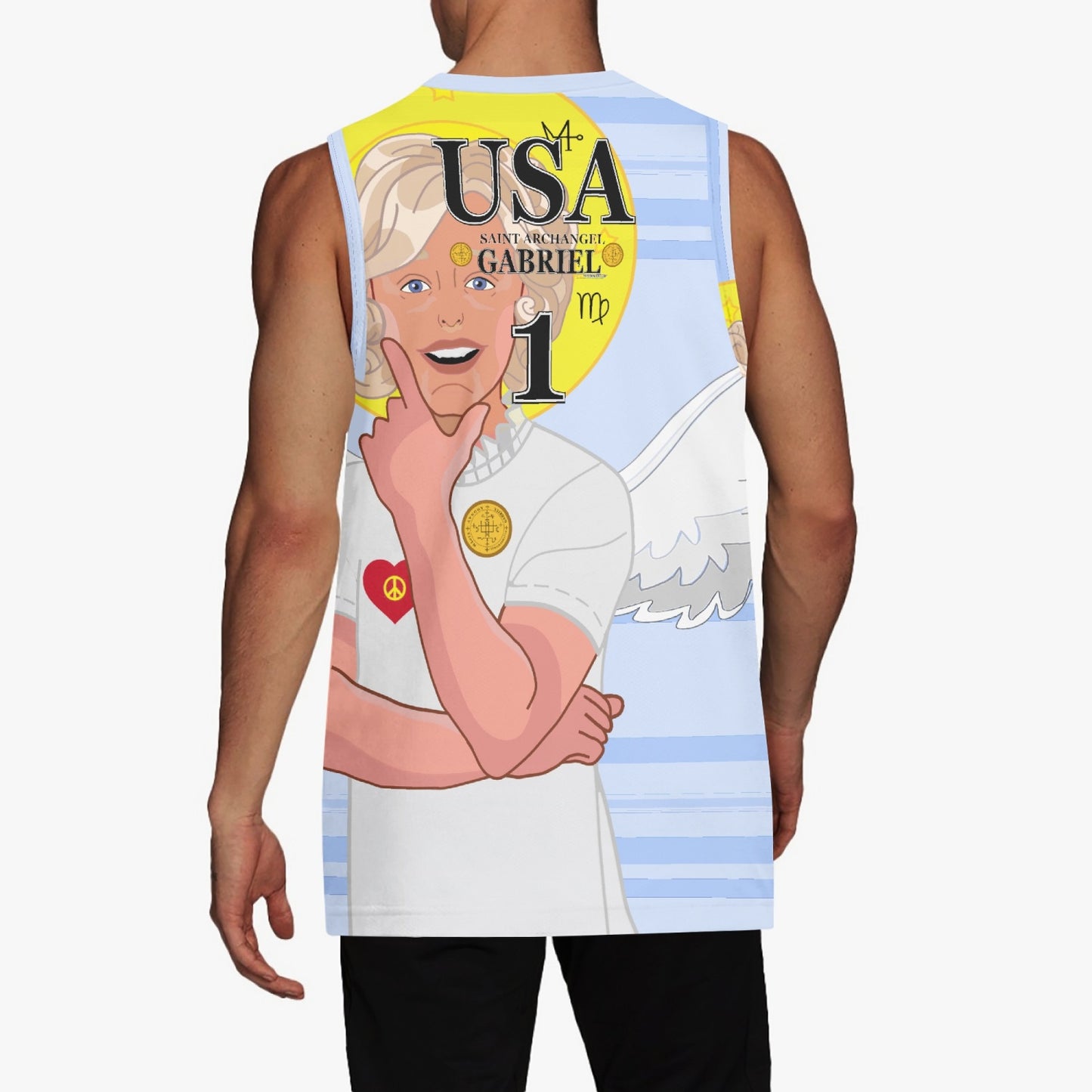 Basketball Jersey GLOBAL FREEDOM UNITED ARCHANGEL GABRIEL USA 1