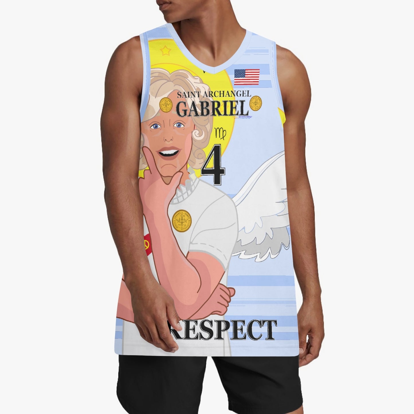 Basketball Jersey GLOBAL FREEDOM UNITED ARCHANGEL GABRIEL USA 4