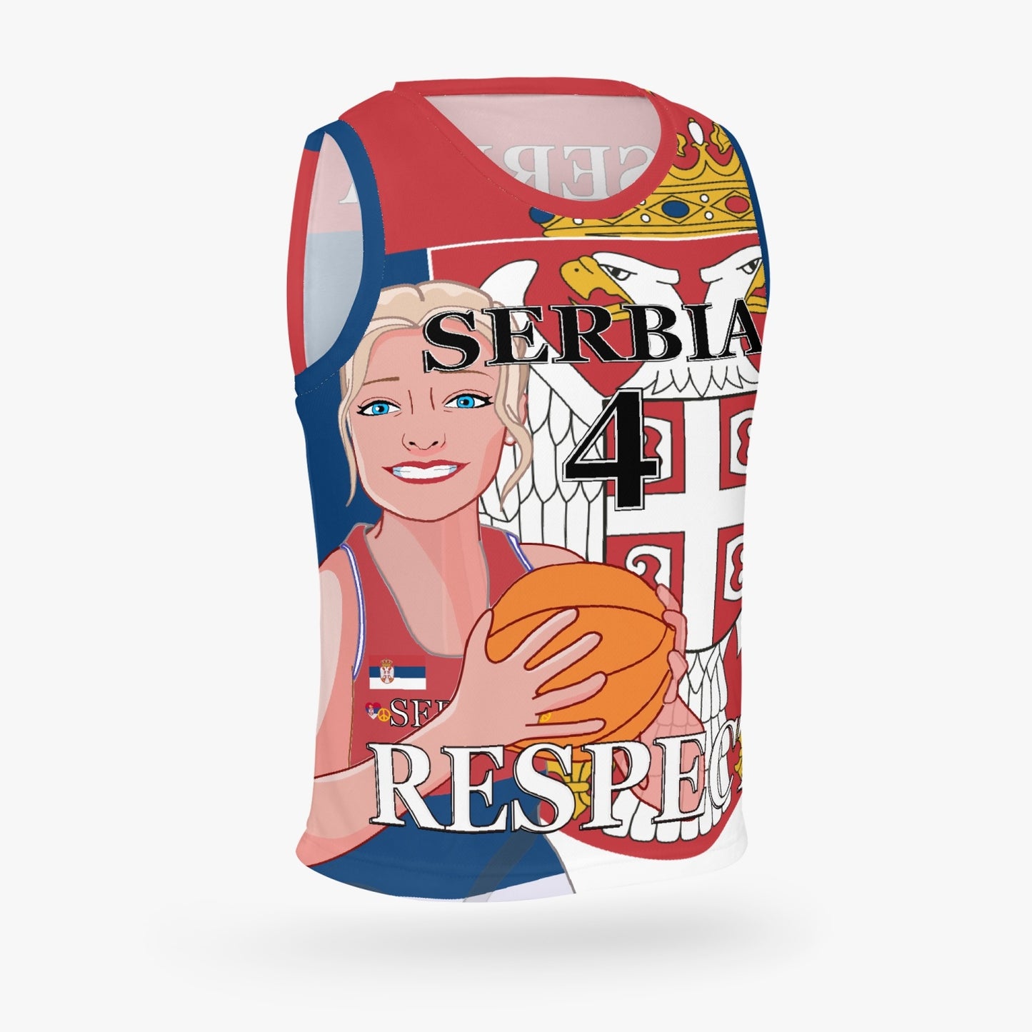 Kids Basketball Jersey GLOBAL FREEDOM UNITED GIRLS SERBIA V2 4