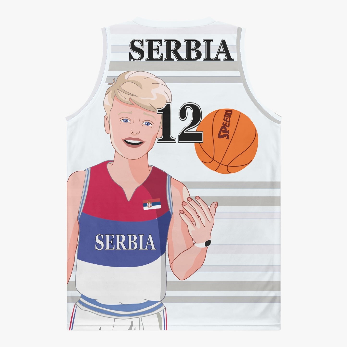 Basketball Jersey GLOBAL FREEDOM UNITED COUPLE EDITION SERBIA MEN V2 12