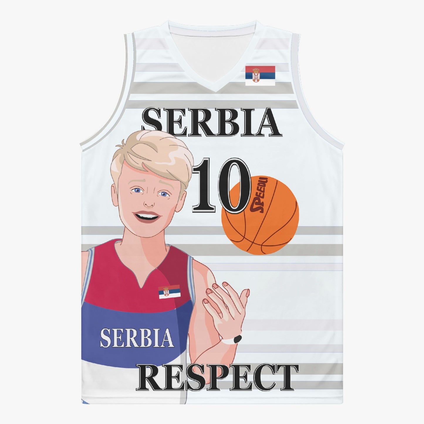 Basketball Jersey GLOBAL FREEDOM UNITED COUPLE EDITION SERBIA MEN V2 10