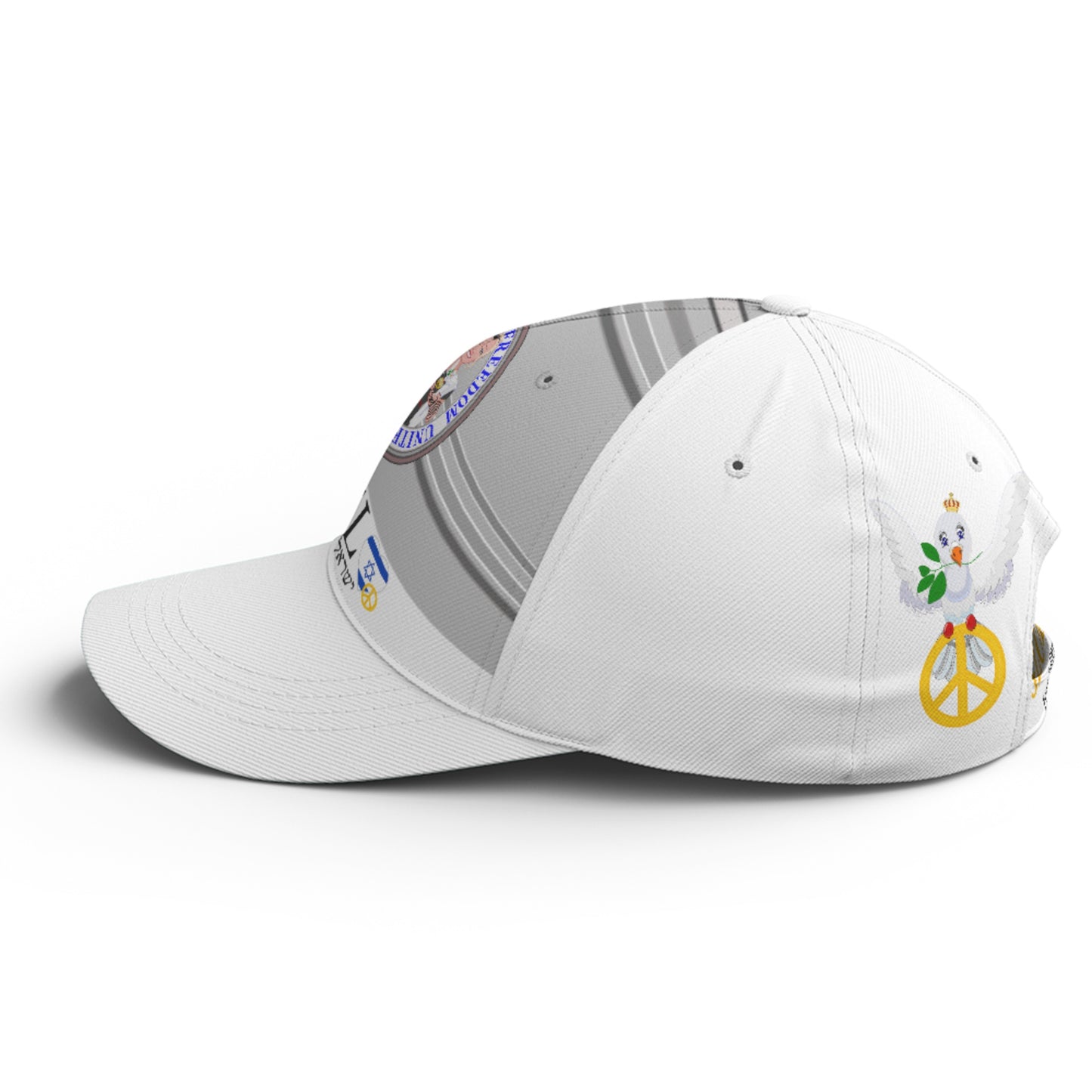 Basketball Cap GLOBAL FREEDOM UNITED© Couple Israel Grey