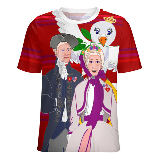 Women´s T-shirt GLOBAL FREEDOM UNITED© Couple USA V3 Red