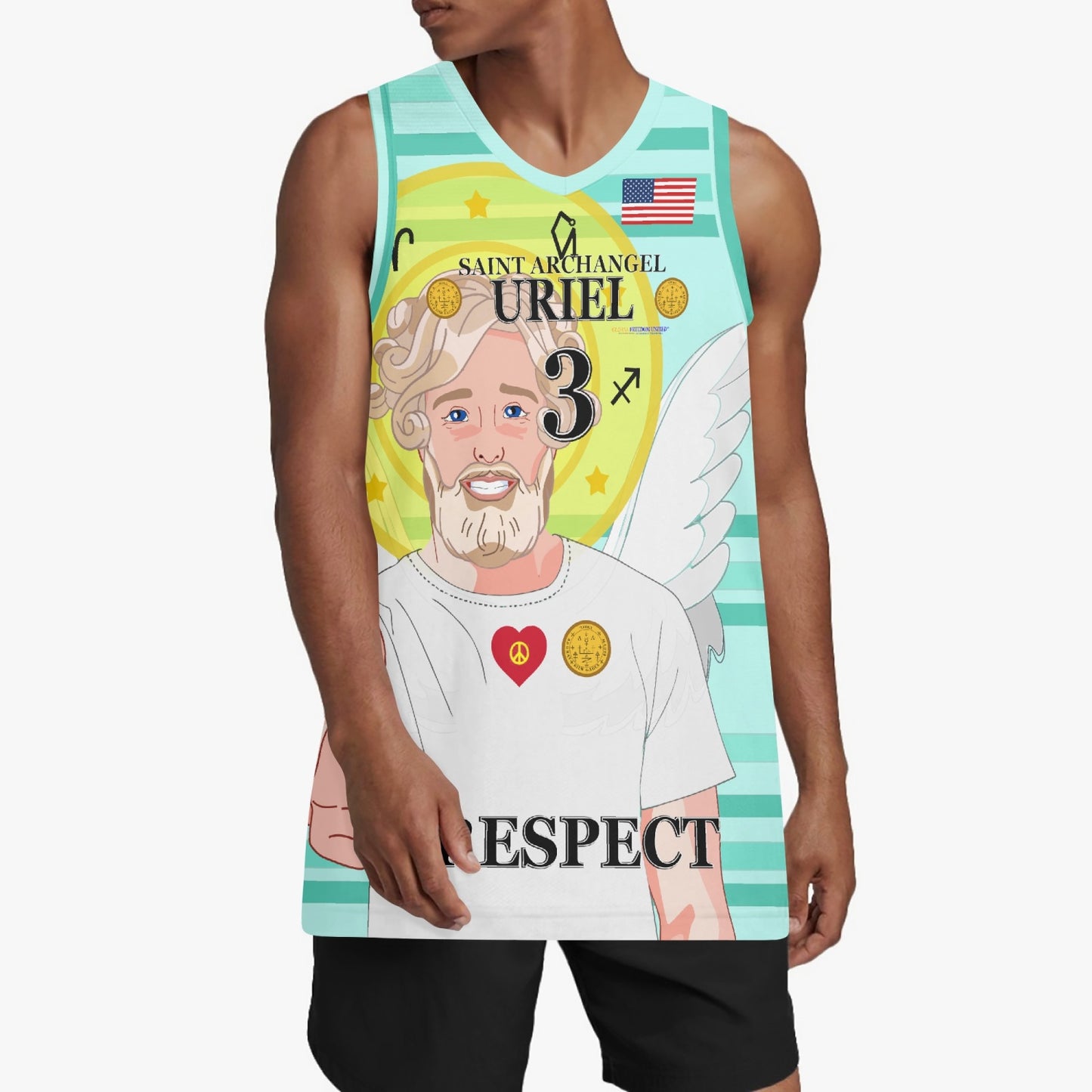 Basketball Jersey GLOBAL FREEDOM UNITED ARCHANGEL URIEL USA 3