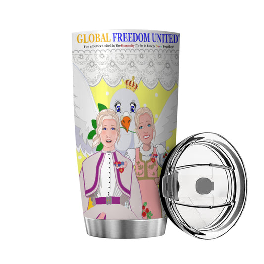 Tumbler 2 GLOBAL FREEDOM UNITED© Women Serbia & USA Yellow