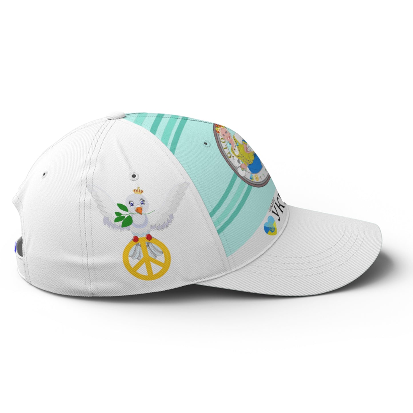 Basketball Cap GLOBAL FREEDOM UNITED© Couple Ukrain Light Green