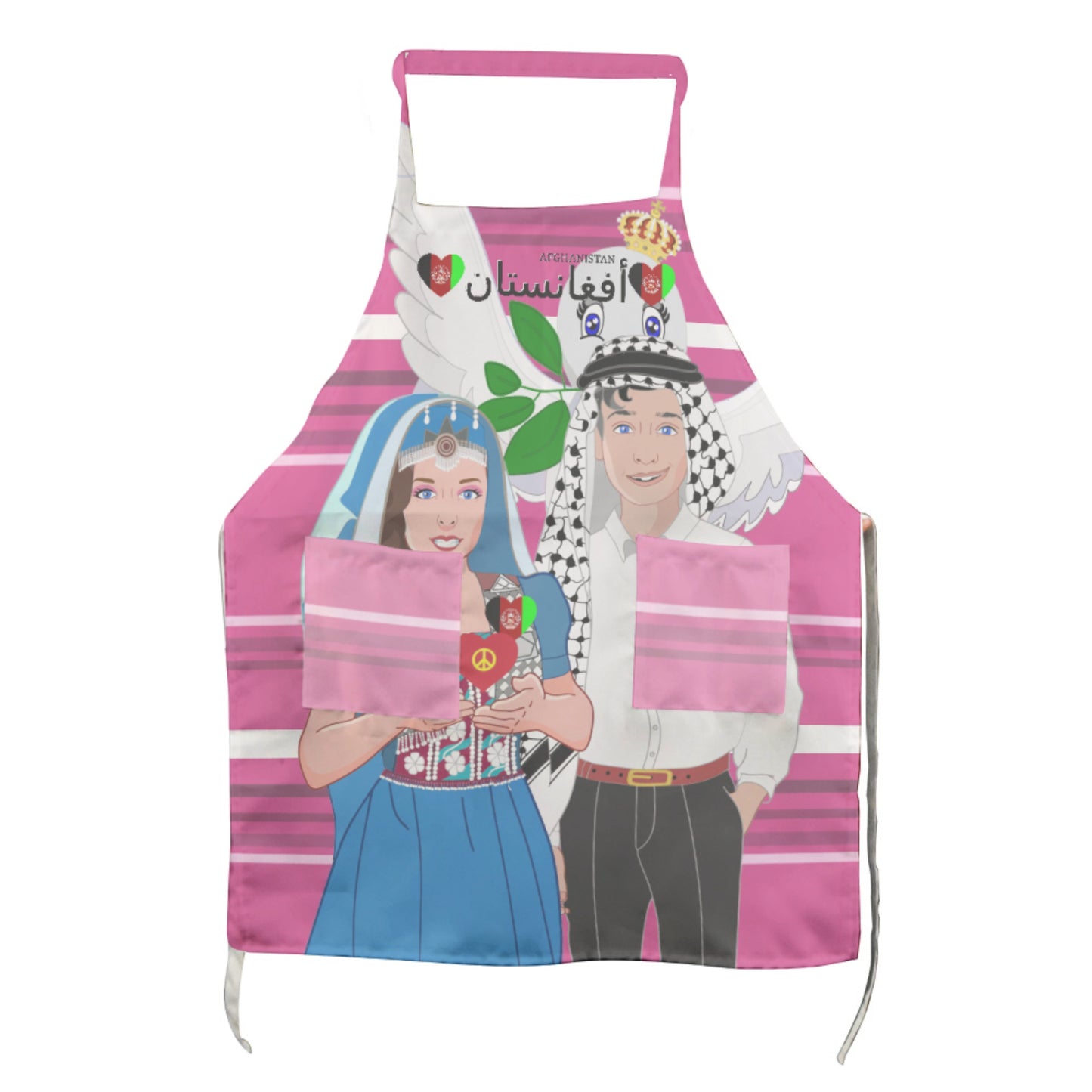 Apron GLOBAL FREEDOM UNITED© Couple Afghanistan Pink 2