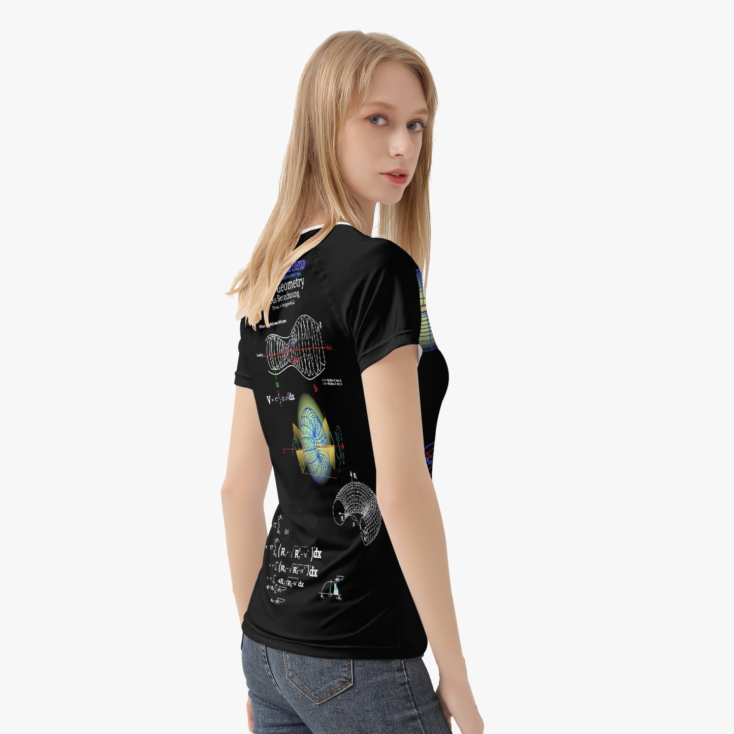 HOLLY GEOMETRY TORUS CODE GLOBAL FREEDOM UNITED© Handmade AOP Women T-shirt